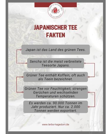  Lerbs & Hagedorn Japanese Sencha Fuji Green Tea 1 kg - Buy Online on GoSupps.com