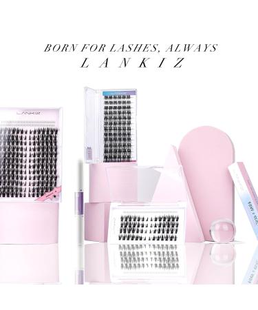 LANKIZ Manga Lashes | Natural Look Lash Clusters & Individual Extensions | D Curl 8-16mm | Korean & Asian Makeup | Fluffy Mink Wispy False Eyelashes - Buy Online on GoSupps.com