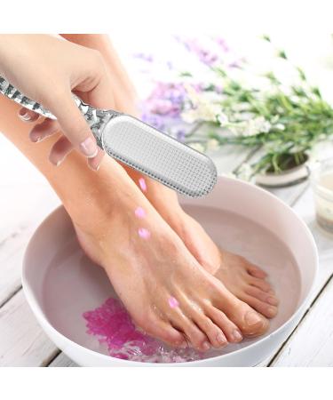 Pumice Stone Foot File 2 in 1 Foot Rasp for Cracked Heel - Professional Pedicure Rasp Scrubber Pedicure Tools for Dead Skin Body - Suitable for Wet/Dry Feet Transparent Gray - Buy Online on GoSupps.com