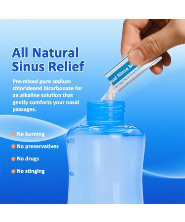 Neti Pot Saline Packets 100 Bags - 2.7g Neti Pot Individually Wrapped Saline Packets Nasal Irrigators Sinus Relief Sinus Care - Buy Online on GoSupps.com