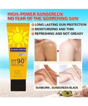 Mikabila (03)50g Sunscreen SPF 90 Sunscreen for Face and Body Moisturizing Sun Cream for Sensitive Skin UVA&UVB Protection Daily Hydrating Sunscreen Sun Protect & Moisture Sun Cream - Buy Online on GoSupps.com