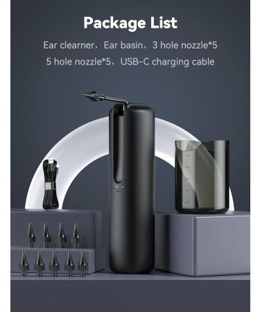 Electric Ear Wax Removal Kit | AOPICK Ear Cleaner with 4 Pressure Settings | 10 Replaceable Tips | Effective Ear Irrigation for Home Use - Buy Online on GoSupps.com