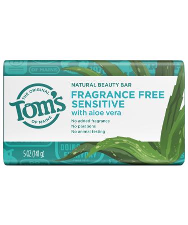 Tom's of Maine Natural Beauty Bar Soap for Sensitive Skin With Aloe Vera  Fragrance-Free  5oz. - Buy Online on GoSupps.com
