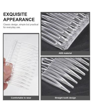 10pcs Transparent Side Combs - Vintage Twist French Hair Clips for Women's Bridal Wedding - Buy Online on GoSupps.com