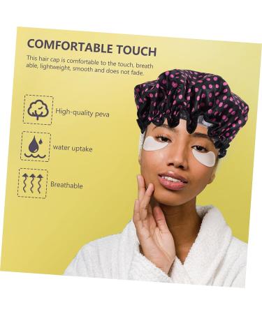 Satin Lined Shower Cap Set for Women - 4pc Flower Pattern Turbans | Washable & Stylish Hair Bonnets - Healeved - Buy Online on GoSupps.com