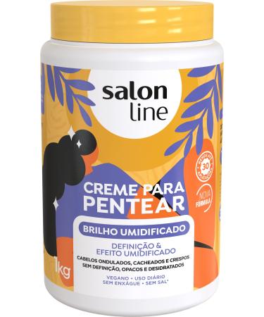 Salon Line - Linha Tratamento (Creme Para Pentear) - Brilho Umidificado 1000 Gr - (Salon Line - Treatment (Combing Cream) Collection - Moist Glow Net 35.17 Oz)