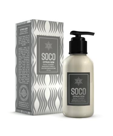 SOCO Citrus Essential Oils Facial Cleanser With Botanical Enzymes & Refreshing Aromatherapy