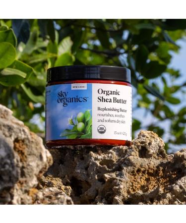 Sky Organics Organic Shea Butter 16 Oz - USDA Certified, 100% Raw & Unrefined for Softening, Smoothing & Radiance Boost - Body & Face Shea Butter - 1 Pound Pack - Buy Online on GoSupps.com