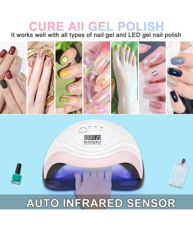 168W UV LED Nail Lamp for Fast Gel Nail Drying - Professional Salon Tool with 4 Timer Settings - Auto Sensor for Fingernail and Toenail - 1 Count - Buy Online on GoSupps.com