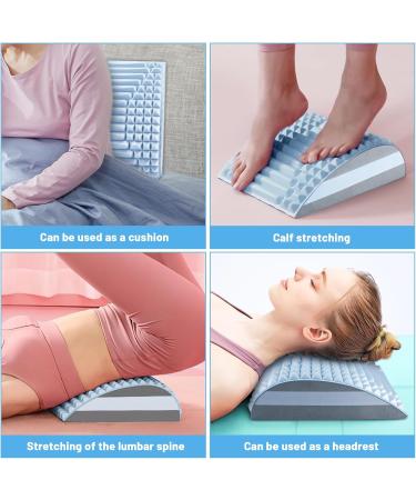 Royouzi 2-in-1 Back Extensor & Neck Extension | Orthopedic Lumbar Pillow for Back & Neck Pain Relief - Blue - Buy Online on GoSupps.com