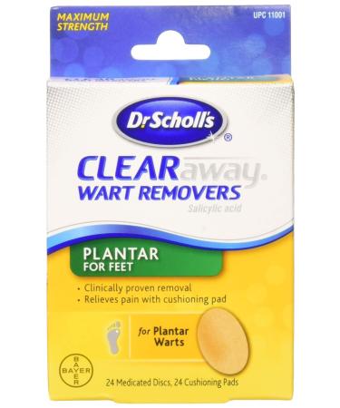 Dr. Scholl's Clear Away Wart Remover Plantar 24 Count (Pack of 3)