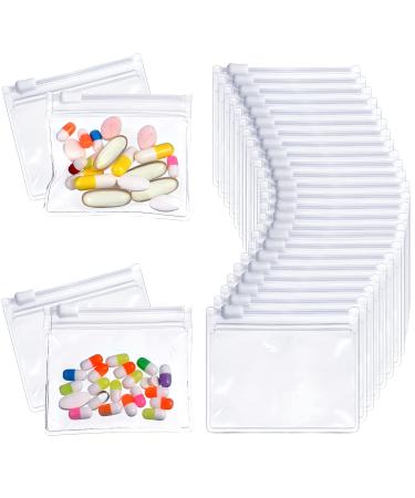 Pill Pouch Bags Zippered Pill Pouch Set Reusable Pill Pouches Clear Plastic Pill Bags Self Sealing Travel Medicine Organizer Storage Pouches with Slide Lock for Pills and Small Items (36)