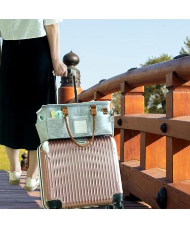 Portable Diaper Caddy Storage Bag | Roll Lid & Dividers | Nursery Organizer for Changing Table, Car & Travel | Grey Baby Caddy - Buy Online on GoSupps.com