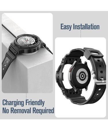 Fintie Case with Bands Compatible with Samsung Galaxy Watch 5 4 44mm  Rugged Sports Band with Rasied Protection Case  Balck - Buy Online on GoSupps.com