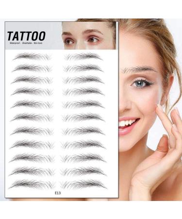 DTT Stickers Waterproof and Safe Long Lasting Eyebrow Transfers Realistic Looking Natural Eyebrows for Woman Makeup Presents E16 - Buy Online on GoSupps.com