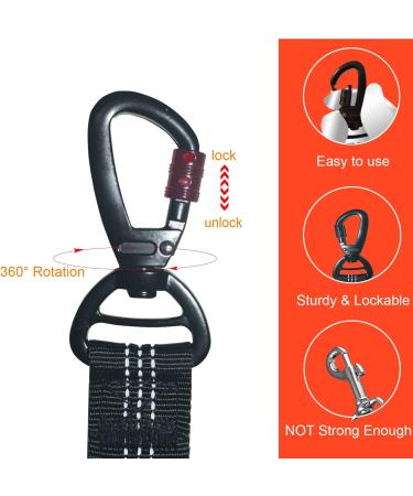 TinyPaw Dog Car Seat Belt - Adjustable Anti-Shock Sturdy Carabiner & Isofix for Safe Travel - Buy Online on GoSupps.com