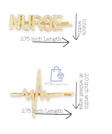Nurse Hair Bling 2pc Hair Pin Set - RN/LPN Graduation Gift for Women (Silver) - Buy Online on GoSupps.com
