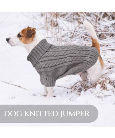 Warm Winter Dog Sweater for Small Dogs | Christmas Fleece Sweater for French Bulldog & Chihuahua - Gray XS - Buy Online on GoSupps.com