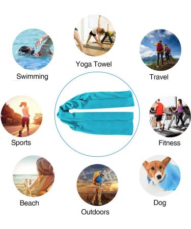 Sukeen 4 Pack Cooling Towel Set - 40x12 Inch Microfiber Towels for Yoga, Sport, Gym - Ice Towel for Workout, Running, Camping - Breathable & Soft - Grey/Green/Pink/Lake Blue - Buy Online on GoSupps.com