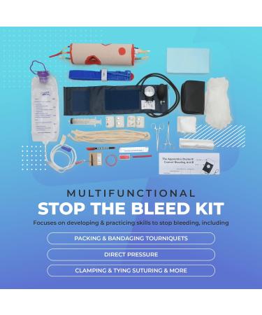 Stop The Bleed Kit with Online Training Course | Learn How to Stop Bleeding | Simulation Arm with Realistic Veins and Arteries - 20 Items - Buy Online on GoSupps.com