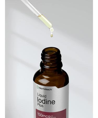 Horbaach Liquid Iodine Drops | 2 fl oz | 150 mcg Supplement | Vegetarian Non-GMO Gluten Free Tincture - Buy Online on GoSupps.com