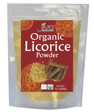 Jiva Organic Licorice Root Powder 7 Ounce - Glycyrrhiza glabra - Mulethi - Yashtimadhu - Non-GMO