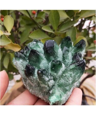 Room Decoration Natural Crystal Rough Quartz Cluster Natural Green Phantom Specimen Cluster Green Ghost Flower Fengshui Decoration - Buy Online on GoSupps.com