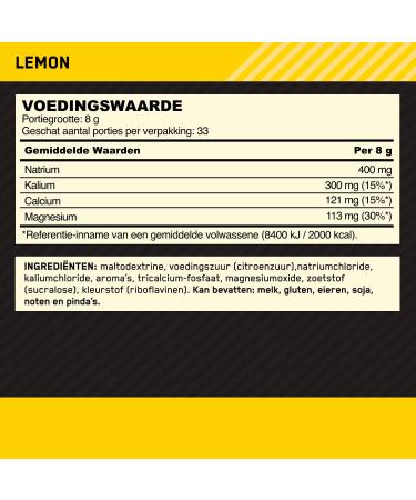 Optimum Nutrition Electrolyte Powder Lemon ReadytoUse Formula Sodium Magnesium Potassium Nutritional Supplement for Workouts and Intense Training 264 g 33 Servings - Buy Online on GoSupps.com