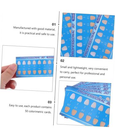 Hapinary Tooth Color Card 30-Count For Accurate Shade Matching | Teeth Whitening & Bleaching Guide - Buy Online on GoSupps.com