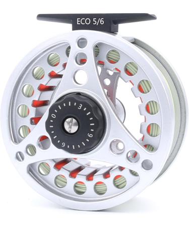 Maxcatch ECO Large Arbor Fly Fishing Reel - Pre-Loaded Combo | Silver Reel & Moss Green Line 3/4wt | Maximumcatch - Buy Online on GoSupps.com