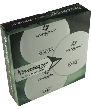 Divergent Discs 3-Disc Glow in The Dark Disc Golf Set - Bulk Disc Golf Equipment - Buy Online on GoSupps.com
