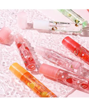 Portable Rollerball Lip Oil Clear Gloss For Hydrated Lips Moisturizing Lips Care For Women Girls Fruit Lip Oil - Buy Online on GoSupps.com