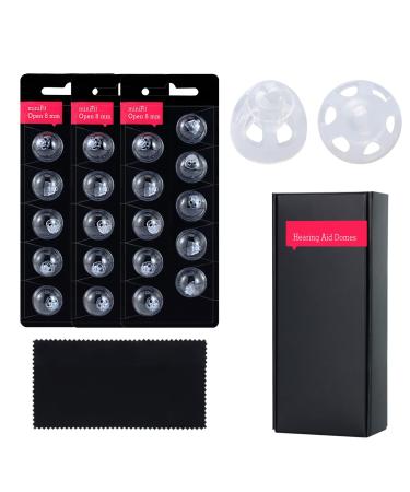 Hearing Aid Domes for Oticon MiniFit Open Vent Bass Domes: 3 Packs (8mm) Universal Domes for Oticon Hearing Aid Supplies