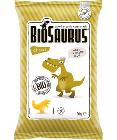  CIBI Corn Crisps Cheese Dinosaurs flavored gluten free BIO 30g - Buy Online on GoSupps.com