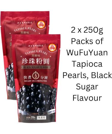 Black Sugar Flavour Tapioca Pearl 2 Pack Bundle Containing 2 x 250g WuFuYuan Brand Tapioca Pearls - Buy Online on GoSupps.com