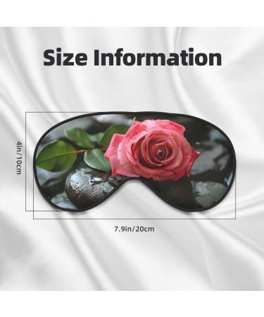 Buy Spa Stone & Rose Flowers Print Sleep Eye Mask - Soft Eyeshade for Travel & Naps - Ideal for Women & Men - Buy Online on GoSupps.com