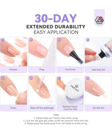 SAVILAND 20g Solid Nail Glue Gel Ultra-Durable Strong Nail Glue for Acrylic Nails & Press on Nails Rhinestone Glue Gel Nail Tips Glue High-Tech UV Cured Gel Nail Glue for Fake Nails 3D Nail Art - Buy Online on GoSupps.com
