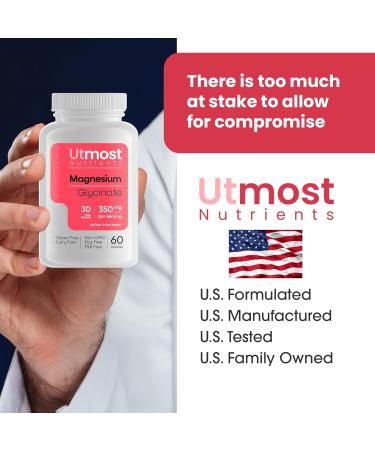 Magnesium Glycinate Supplement - Just 1 Capsule 175 MG of Absorbable Magnesium (350 MG in 2 Capsules) Non-GMO Gluten-Free Major-Allergen Free-Promotes Nighttime Calm & Muscle Wellness (60 Capsules) - Buy Online on GoSupps.com