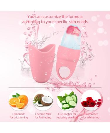Pink Ice Holder for Face Skin Care - Brightens, Lifts, and Promotes Mask Absorption | Facial Ice Mold for Puffiness Relief and Beauty Enhancement - Buy Online on GoSupps.com