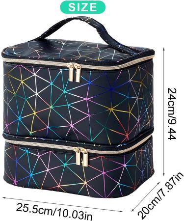 Manicure Storage Bag Nail Supplies Organizer Nail Storage Organizer Sponge Partitions Nail Polish Bag Organizer Sturdy Handle for Nail Polish Black - Buy Online on GoSupps.com