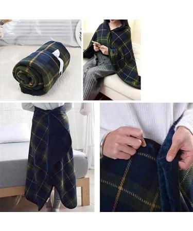Doublelayer Extra Soft Super Warm Thickened Wheelchair Warm Blanket with Buttons Super Soft Plush Flannel Blankets for Lap Bed Sofa Office - Buy Online on GoSupps.com