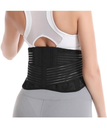 Back Lower Brace Lumbar Support Back Brace Anti-skid Lower Lumbar Support Adjustable Brace For Herniated Discs Heavy Lifting (Color : Black Size : XL(Waist: 43.3-47.2 Inch)) XL(Waist: 43.3-47.2 Inch) Black