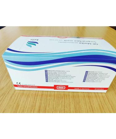 Kela OP Mask - 50x Medical Masks | Made in Germany | Oeko-Tex Certified | Premium Disposable Respiratory Protection | MNS Type IIR - Buy Online on GoSupps.com