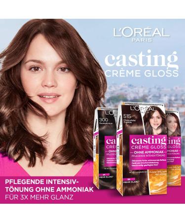 L'Or al Paris Ammonia-Free Hair Color No. 515 Chocolate Cookie - Intensive Nourishing Tint & Gloss Reflex Balm (1 Pack) - International Shipping Available - Buy Online on GoSupps.com