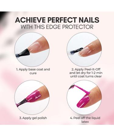 Makartt Peel Off Base Coat Nail Polish Barrier 15ML Peelable Gel Base Coat Clear Gel Nail Polish Ready For Take off UV Gel Coat Cuticle Guard for Manicure Salon Peel Off Base Coat 15ml - Buy Online on GoSupps.com
