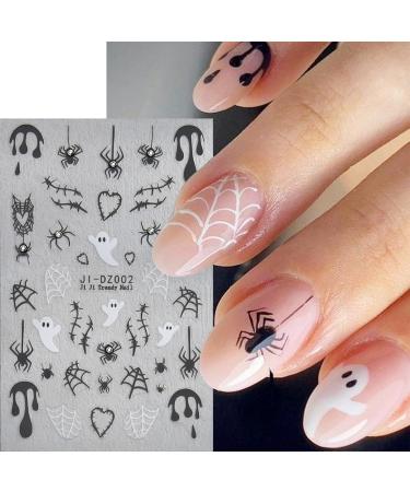 JMEOWIO 4 Sheets Halloween Pumpkin Cute Ghost Nail Art Stickers Decals Self-Adhesive Nail Supplies Nail Art Design Decoration Accessories - Buy Online on GoSupps.com