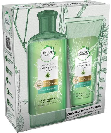 Herbal Essences Powerful Aloe and Hemp Gift Set with Shampoo and Conditioner