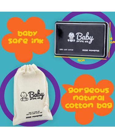 Baby Handprint & Footprint Kit - Safe Black Ink Pad for Baby's Hands and Feet - Lifetime Inkpad Guarantee - Buy Online on GoSupps.com