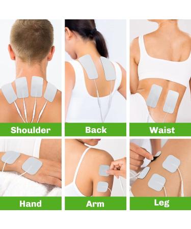 12PCS TENS Unit Electrode Pads | Self-Adhesive Replacement Pads for TENS Machine | 2.0 mm Plug | Off-White - Buy Online on GoSupps.com