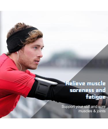 4 Piece Thermal Arm Warmer Compression Sleeve for Men & Women - Medium, Ideal for Winter Outdoor Activities - Cycling, Basketball, Running - Black/Navy Blue - Buy Online on GoSupps.com